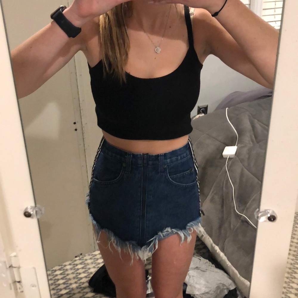 Blue denim jean skirt!